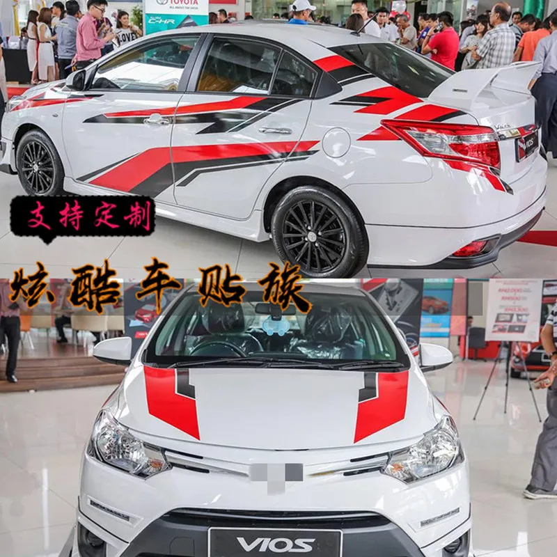 Automobilių lipdukai Toyota Vios asmeninį kūrybos automobilių lipdukai kūno papuošalai modifikuotų lipdukai Nuotrauka 1