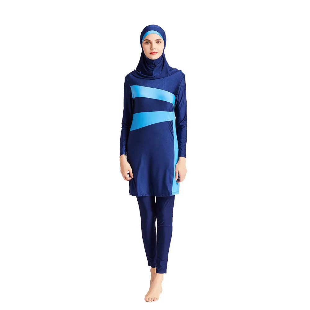 TaoBo 6XL 5XL Musulmonų Moterų Trijų dalių Didelio Elastingumo Slim Fit Konservatorius maudymosi Kostiumėliai Paplūdimio Kostiumas ilgomis Rankovėmis Islamo maudymosi kostiumėlį Nuotrauka 4