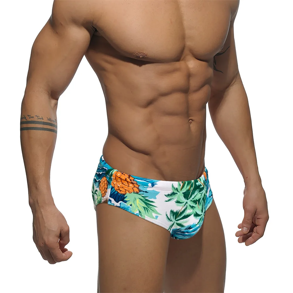 T29 nauja seksuali stora vyrų maudymosi kostiumėliai, žalia spausdinti mažas juosmens vyrų maudymosi baseinas bikini naršyti vyrų maudymosi kostiumai vyrams maudytis maudytis trumpikės Nuotrauka 1