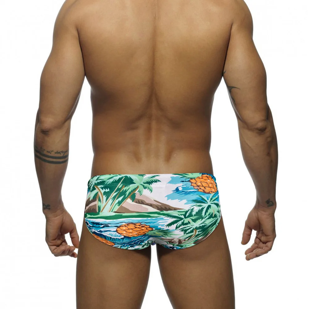 T29 nauja seksuali stora vyrų maudymosi kostiumėliai, žalia spausdinti mažas juosmens vyrų maudymosi baseinas bikini naršyti vyrų maudymosi kostiumai vyrams maudytis maudytis trumpikės Nuotrauka 3