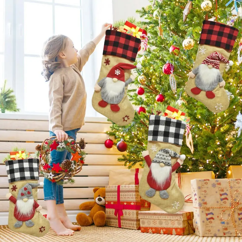 Subtilus Kalėdų Kojinės Pakabukas Dėvėti, Atsparus Skalbti Kalėdų Gnome Beveidis Dovanų Kojinės Kalėdos Kalėdų Kojinės Kojinės Nuotrauka 3