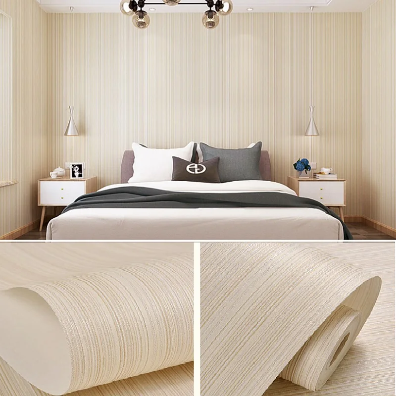 3D neaustinių ekrano užsklanda dryžuotas lipnios tapetai, vidaus apdaila, gyvenamasis kambarys miegamasis sienų apdailai 10M Nuotrauka 3