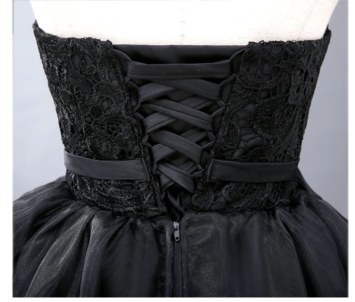 chalatas de mariage juoda mėginio derliaus stebėjimo brangioji suknelė mergaitėms pamergės tiulio suknelės paaugliams kamuolys suknelė vestuvių Nuotrauka 2