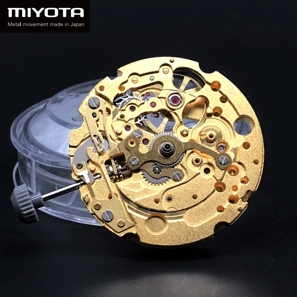 Miyota 82S0 Aukso Skeletas Mechaninė Judėjimo Japonija Automatinė Savarankiškai likvidavimo Movt Parashock 21 Brangakmenis Prekės ženklo Pakeitimo Dalis Nuotrauka 1