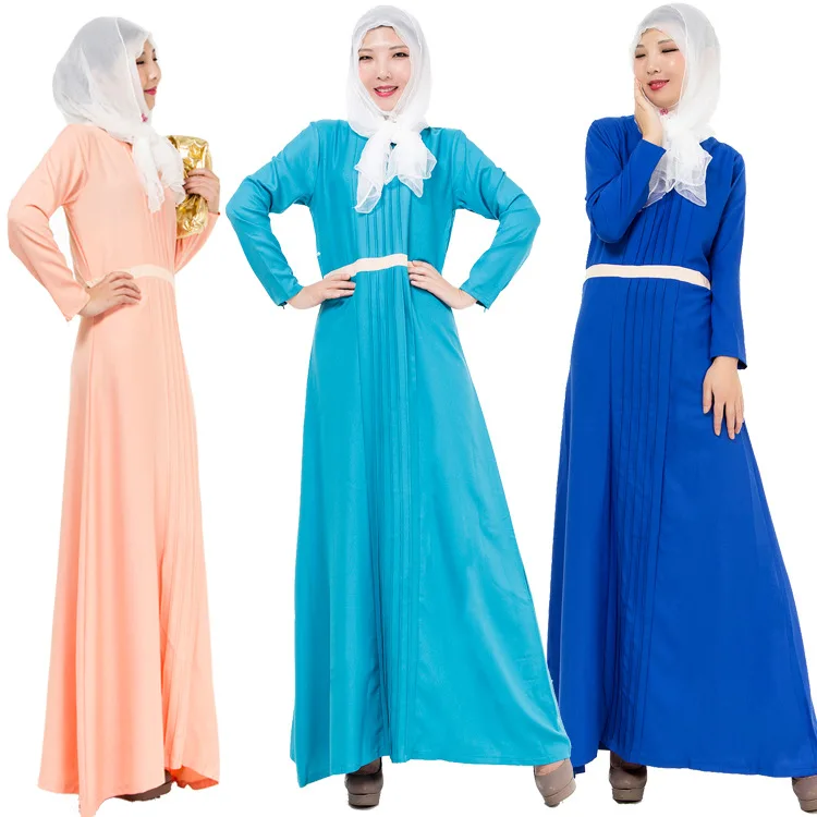 3 Spalvų Moterys Islamo Drabužius Suaugusiųjų Musulmonų Garbinimo Abayas Malaizija Dubajus turkijos Lady Drabužių Ilga Suknelė Mergina Nuotrauka 0