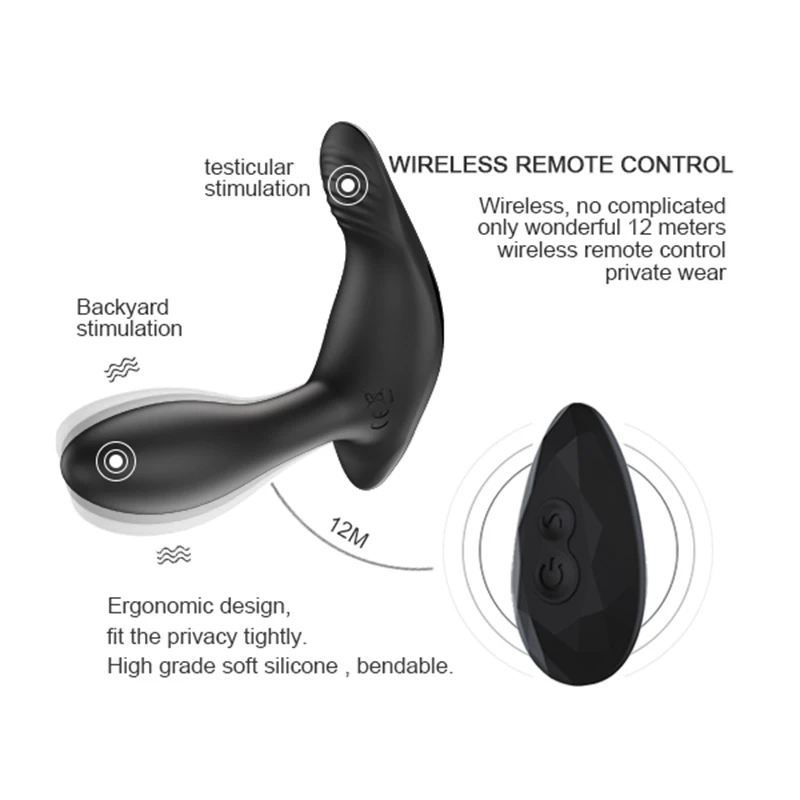 Kelis greičio Prostatos makšties šildymo vibracija massager nuotolinio vyrų kontrolės analinis butt plug Silikoninis vandeniui Suaugusiųjų sekso žaislai Nuotrauka 5